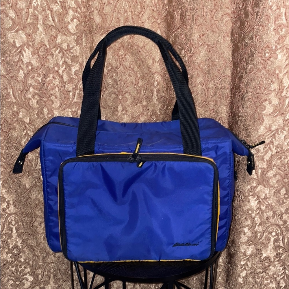 Eddie Bauer Blue, yellow & Black Insulated Cooler Bag Practical & Sporty. - Picture 1 of 5